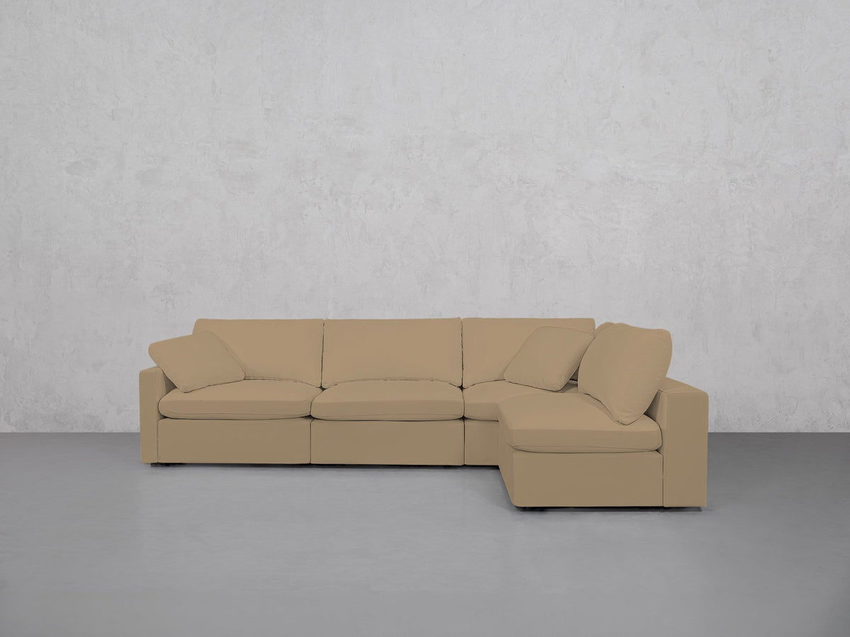 4-Seat Modular Open Corner Right Sectional (Thin Arm)