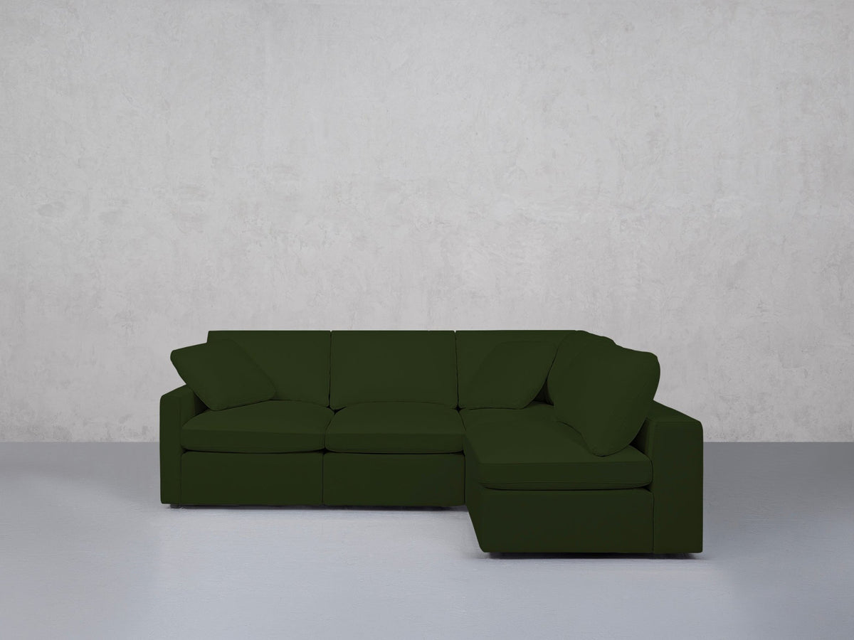 4-Seat Modular Open Corner Right Sectional (Thin Arm)