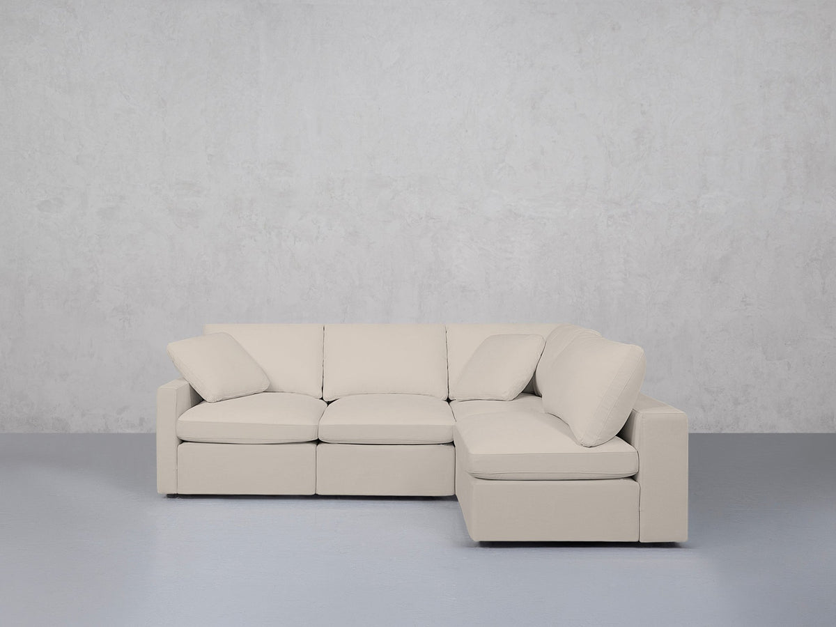 4-Seat Modular Open Corner Right Sectional (Thin Arm)