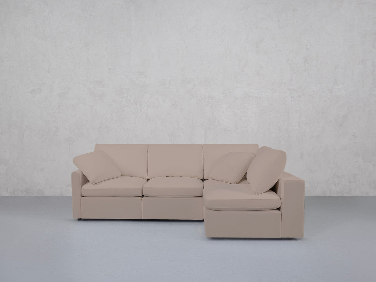 4-Seat Modular Open Corner Right Sectional (Thin Arm)