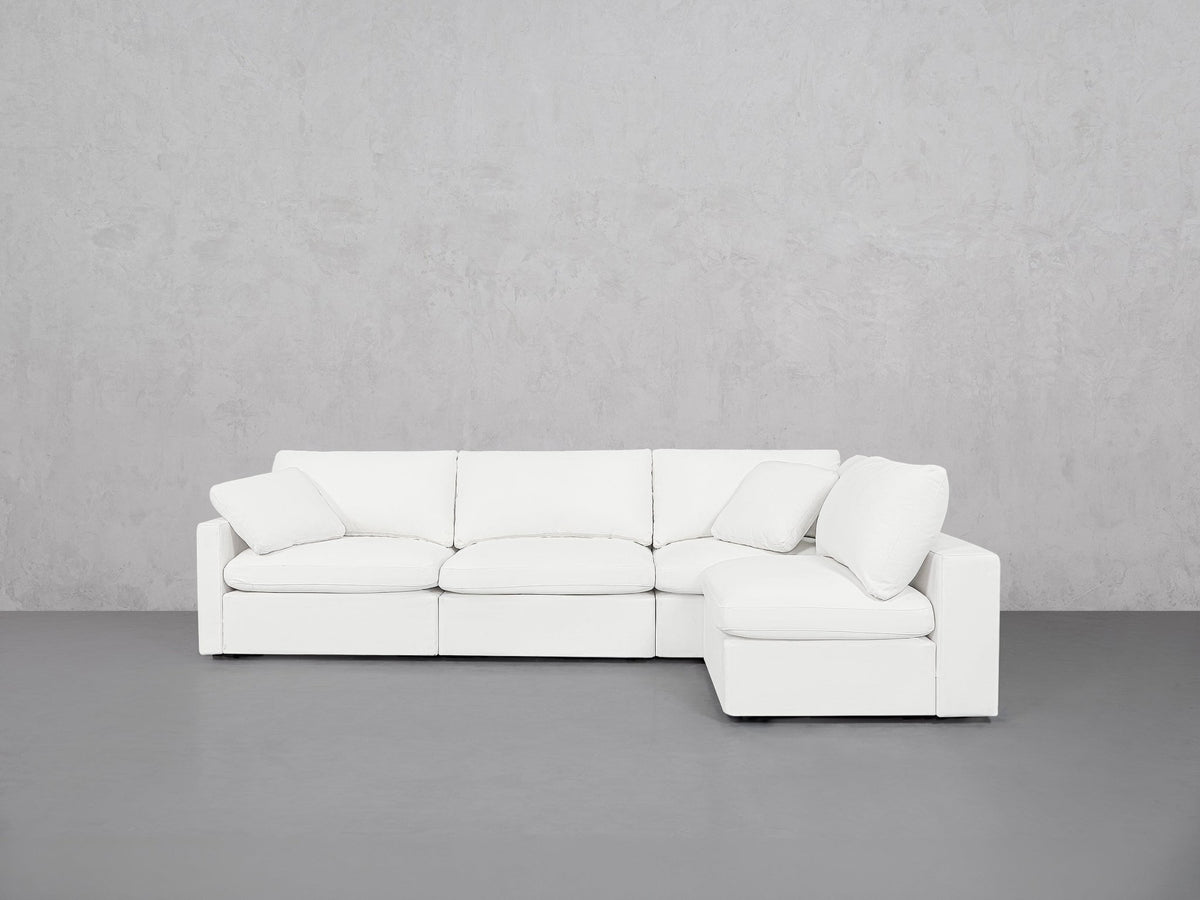 4-Seat Modular Open Corner Right Sectional (Thin Arm)