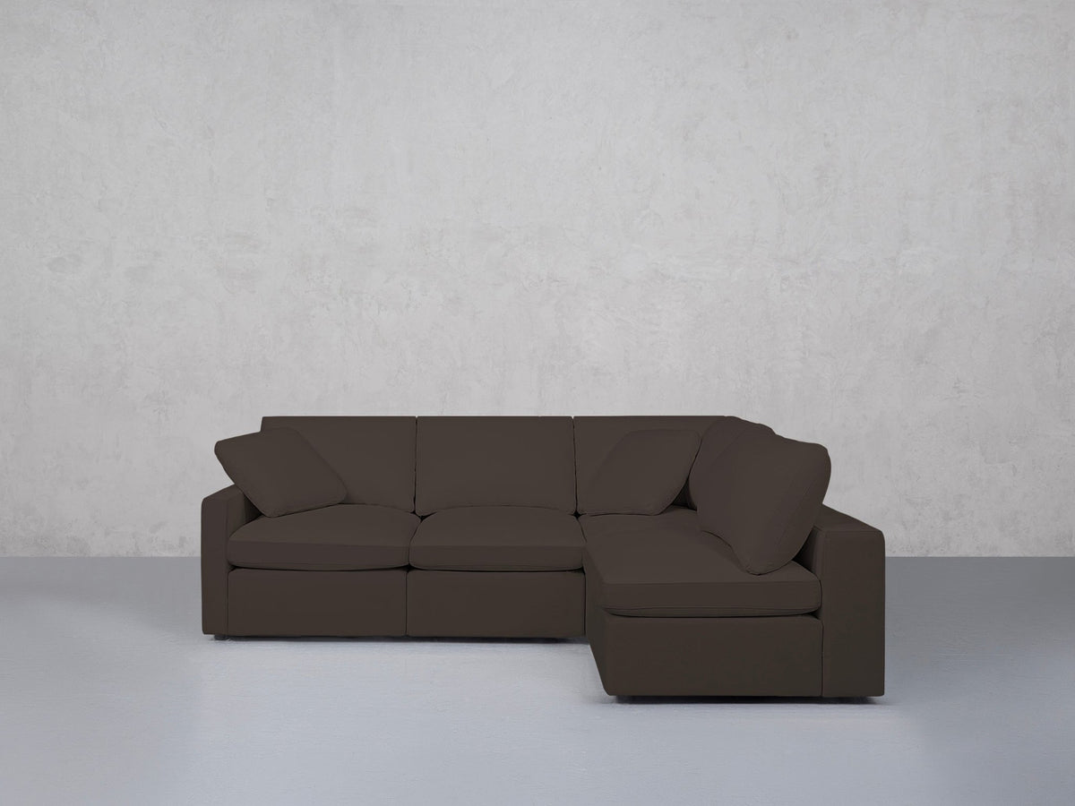 4-Seat Modular Open Corner Right Sectional (Thin Arm)