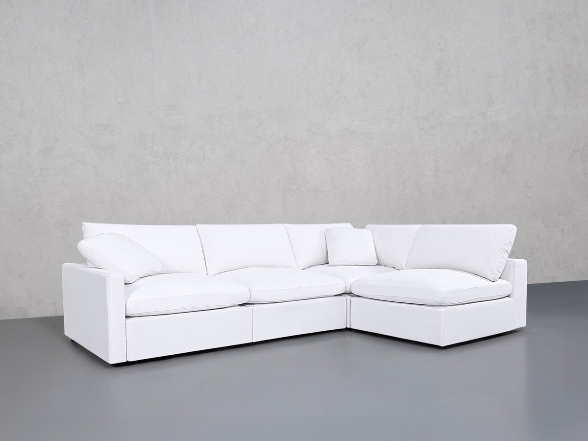 4-Seat Modular Open Corner Right Sectional (Thin Arm)