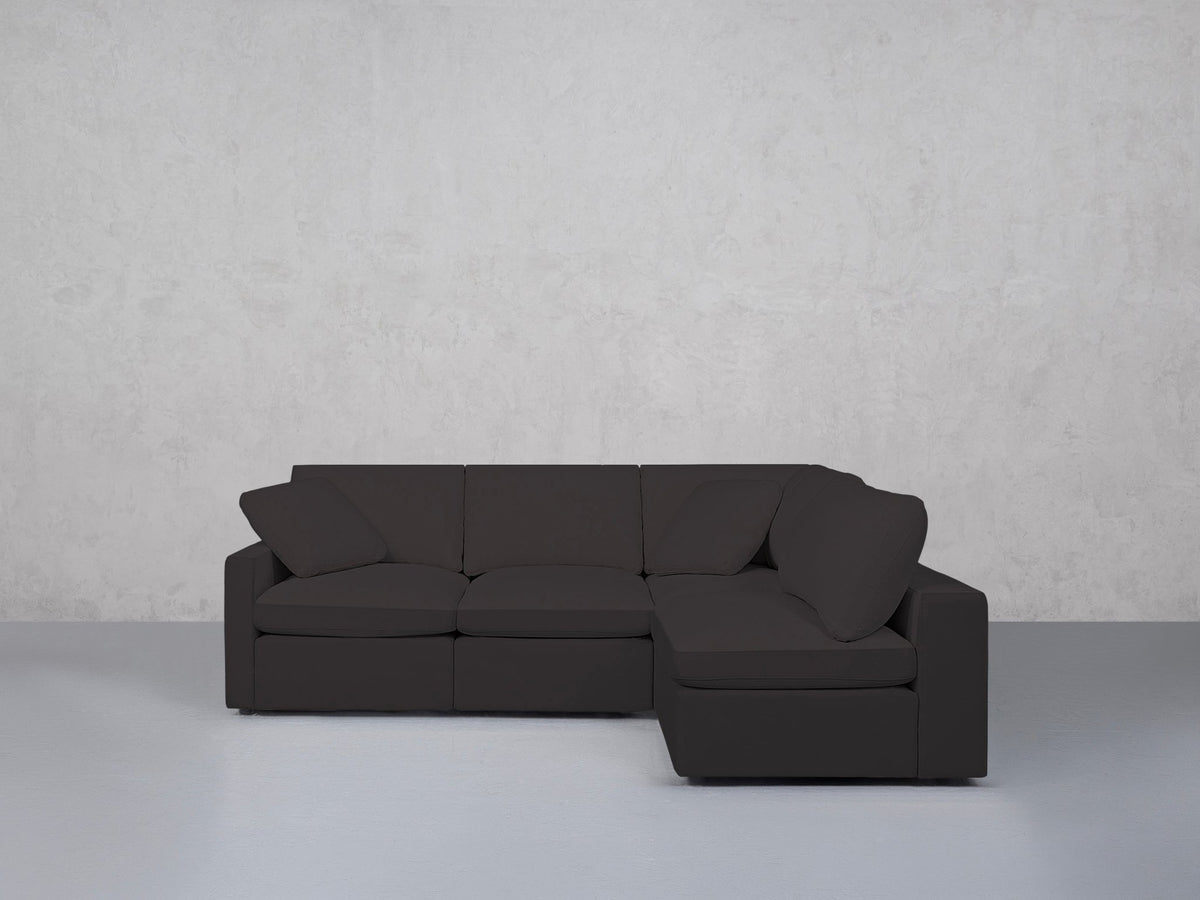 4-Seat Modular Open Corner Right Sectional (Thin Arm)