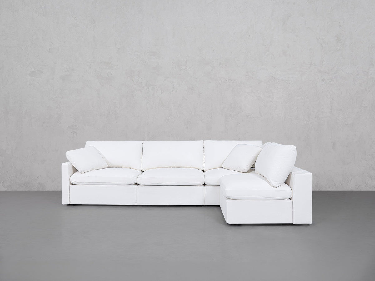 4-Seat Modular Open Corner Right Sectional (Thin Arm)