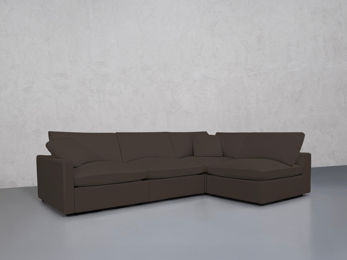 4-Seat Modular Open Corner Right Sectional (Thin Arm)