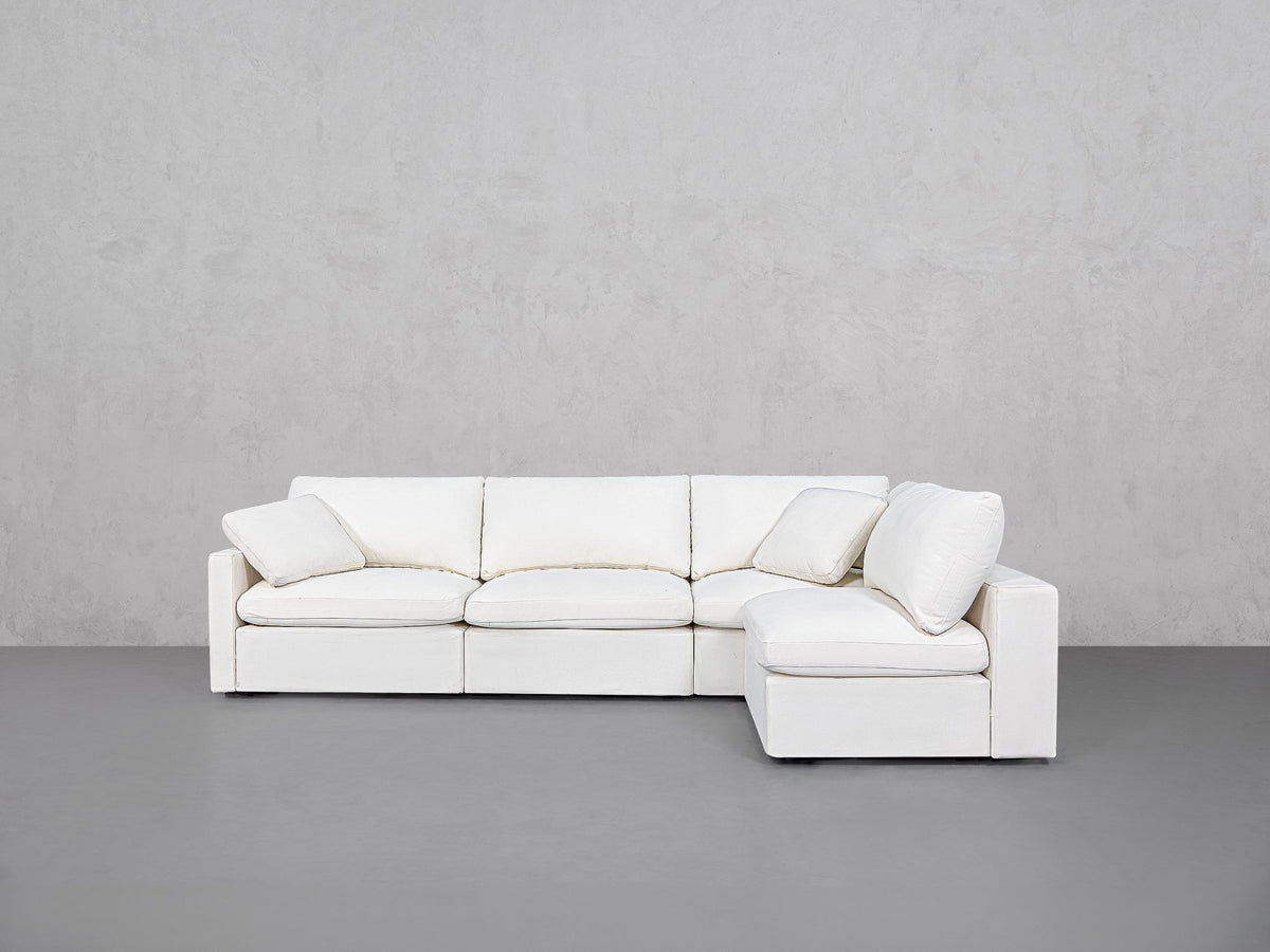 4-Seat Modular Open Corner Right Sectional (Thin Arm)