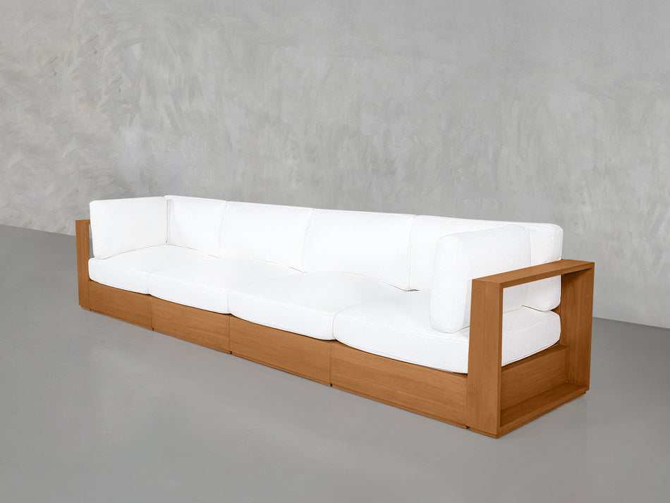 4-Seat Modular Sofa Teak Outdoor - 7th Avenue