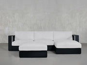 4-Seat Modular Chaise Sectional with Ottoman Aluminum Outdoor