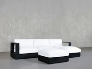 4-Seat Modular Chaise Sectional with Ottoman Aluminum Outdoor