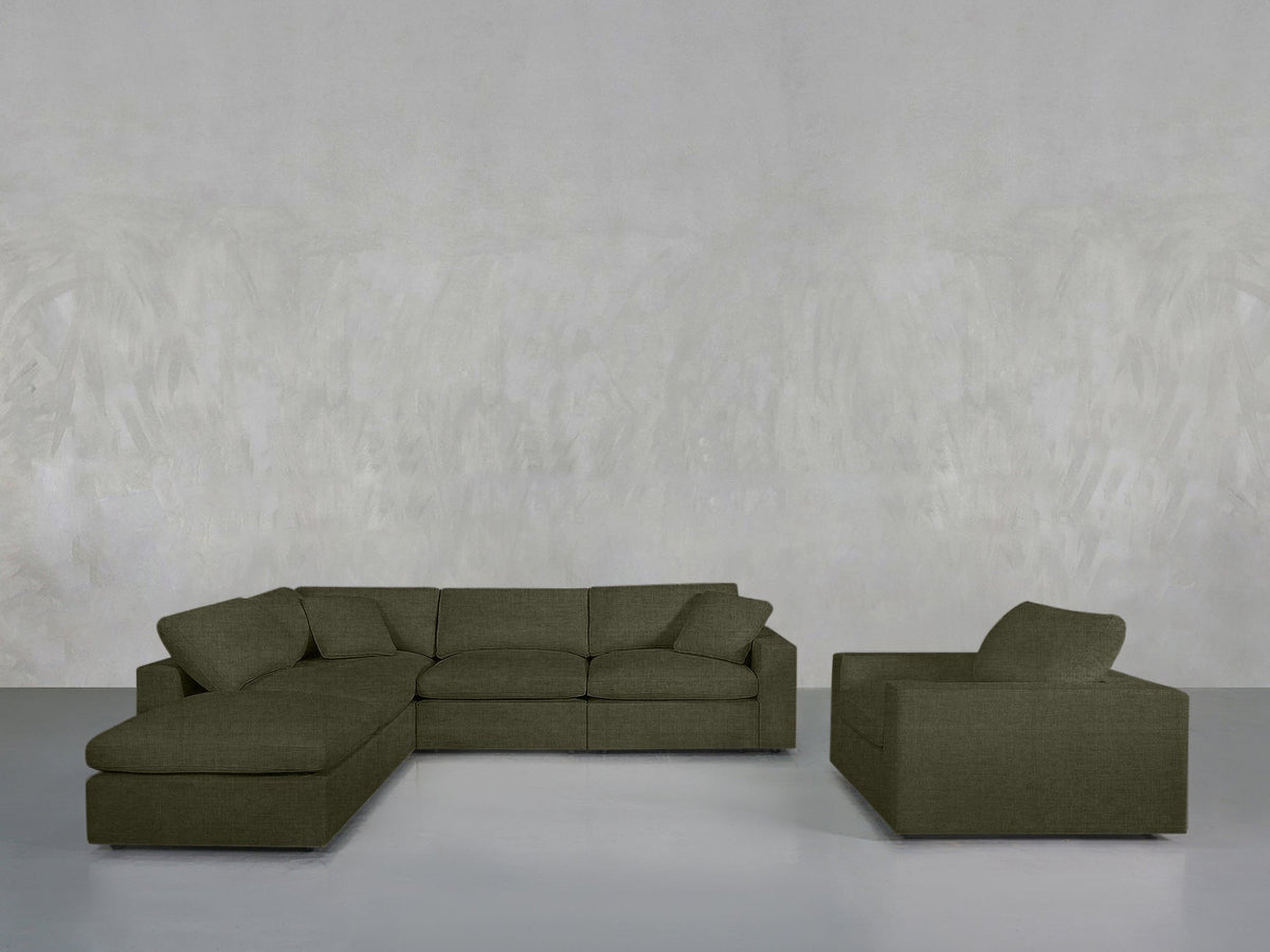 5-1 Sectional & Armchair Set - 7th Avenue