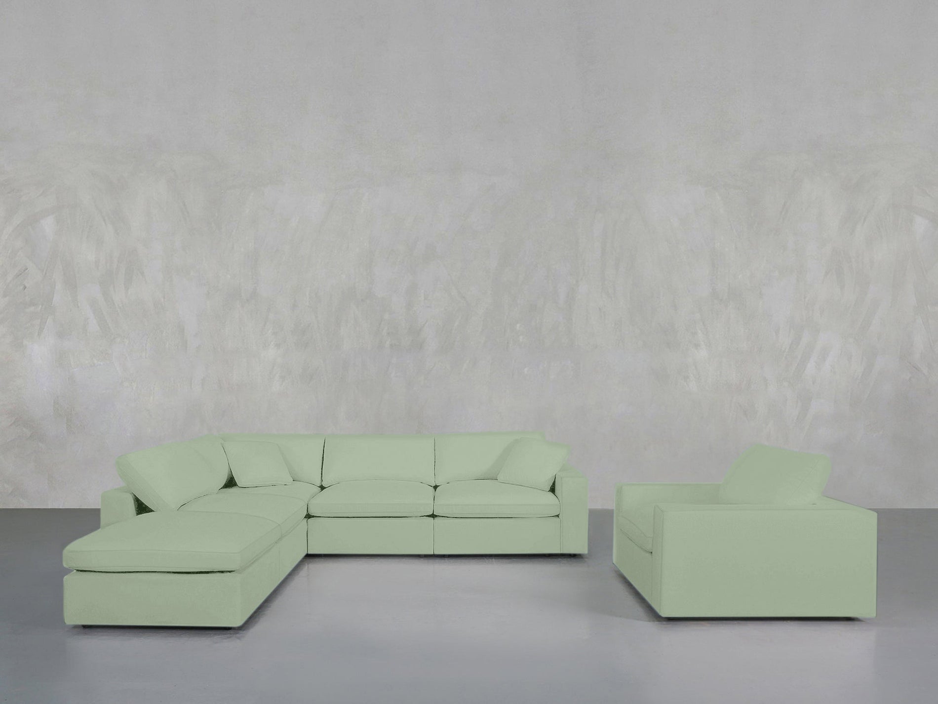 5-1 Sectional & Armchair Set - 7th Avenue