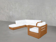 5-1 Sectional & Armchair Set Teak Outdoor - 7th Avenue