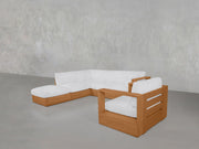 5-1 Sectional & Armchair Set Teak Outdoor - 7th Avenue