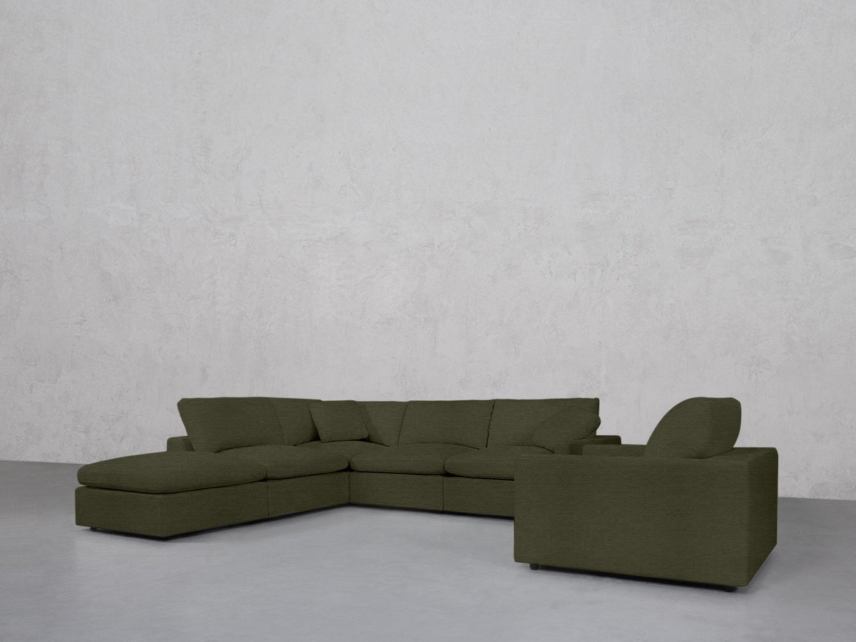 5-1 Sectional & Armchair Set (Thin Arms) - 7th Avenue