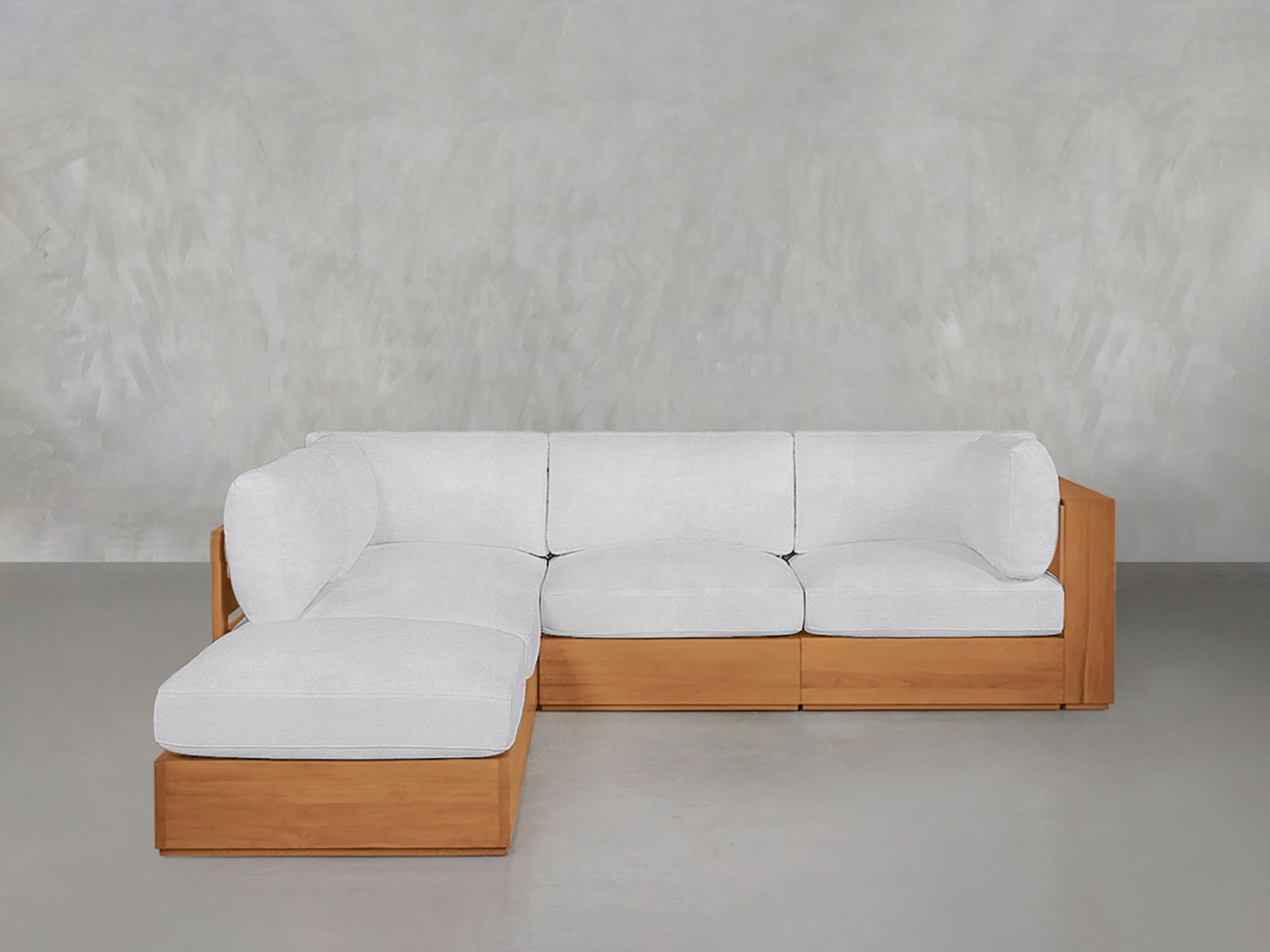 5-Seat Modular Corner Lounger Sectional Teak Outdoor