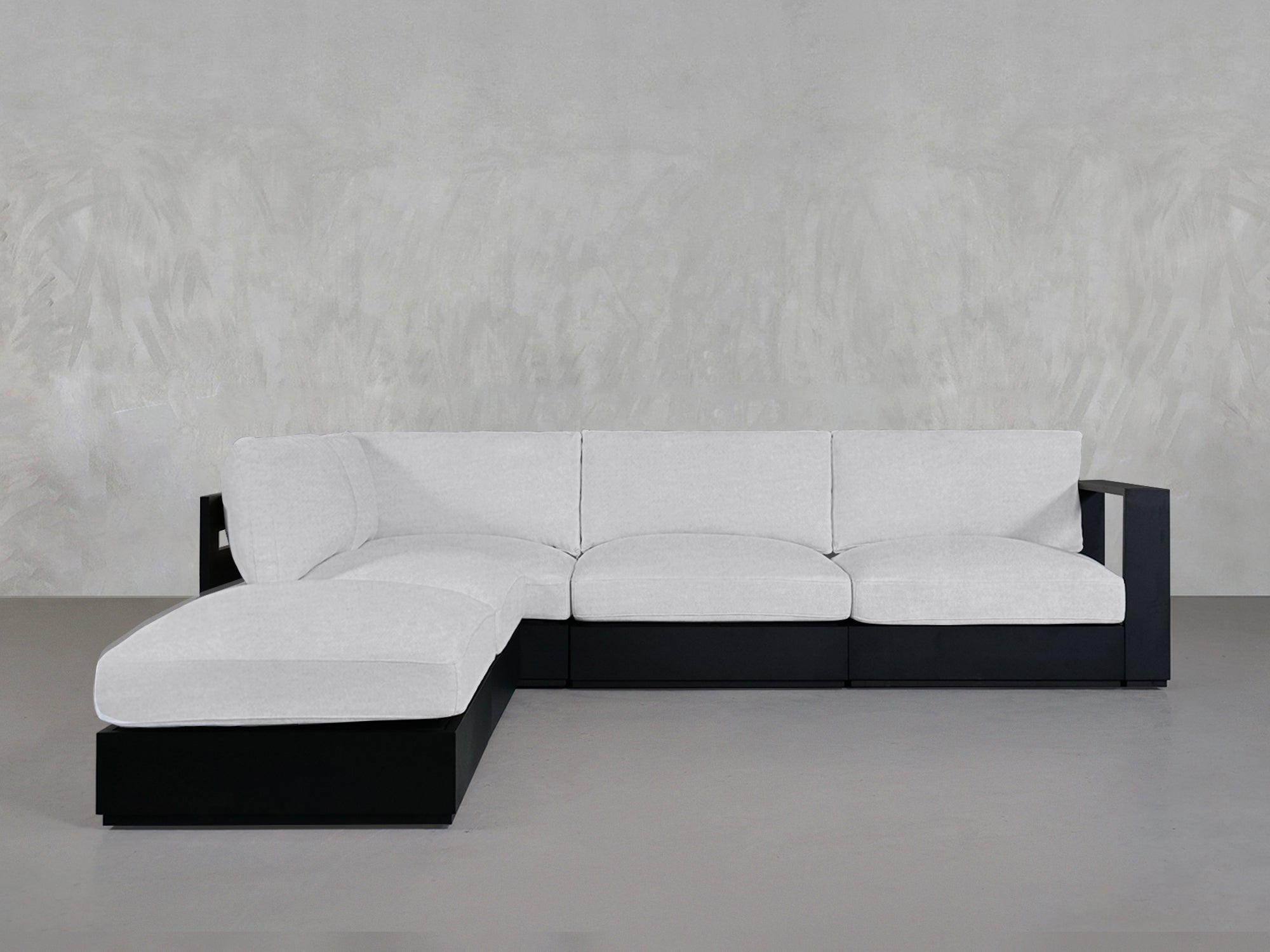 5-Seat Modular Corner Lounger Sectional Aluminum Outdoor