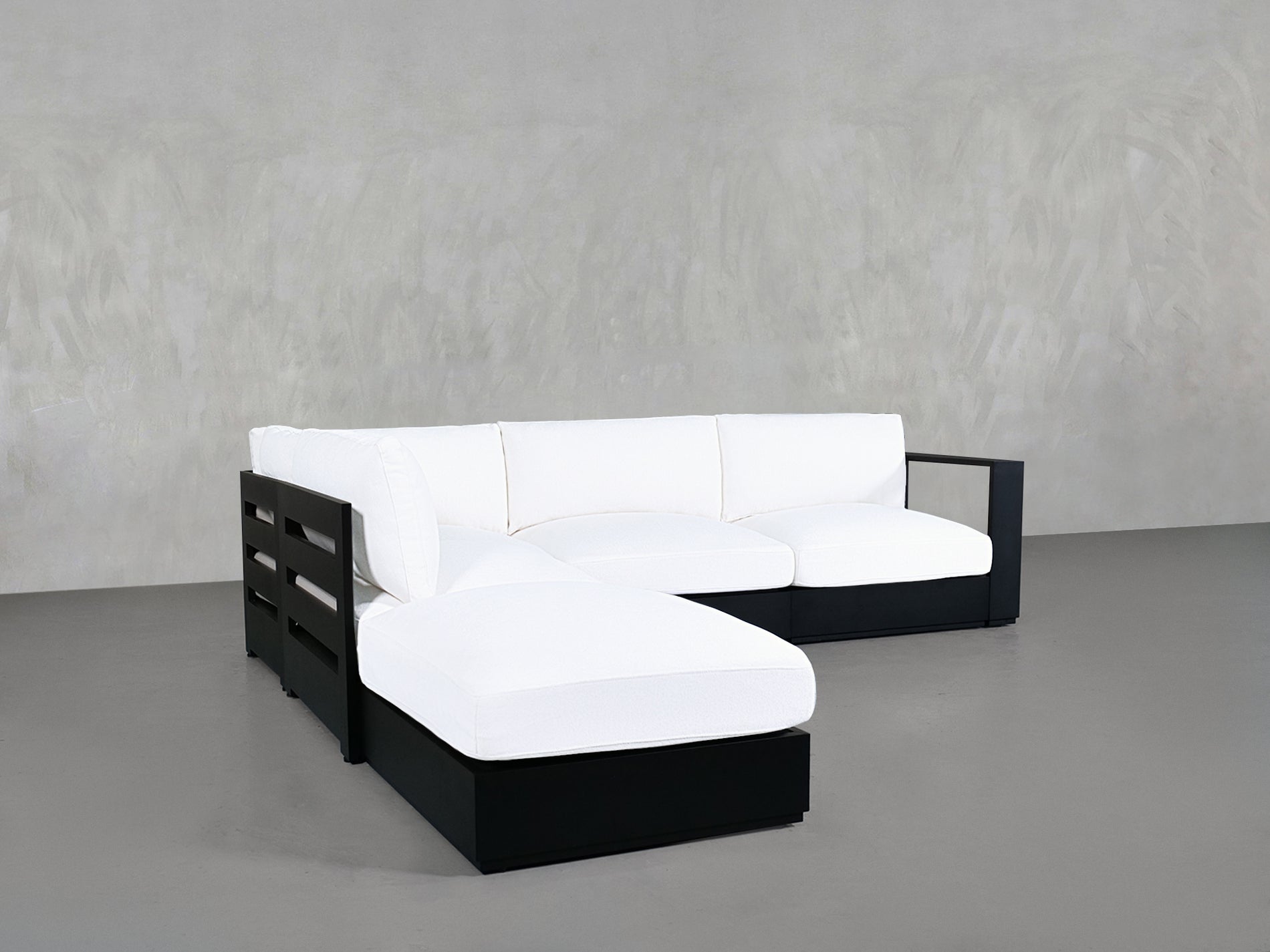5-Seat Modular Corner Lounger Sectional Aluminum Outdoor