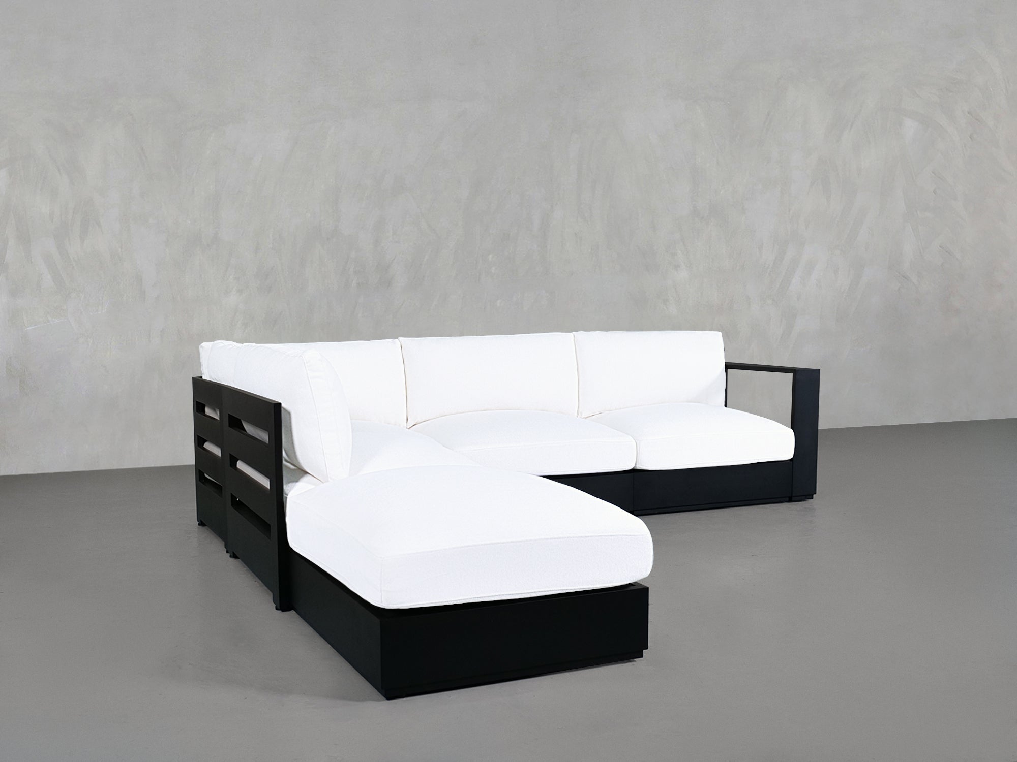 5-Seat Modular Corner Lounger Sectional Aluminum Outdoor