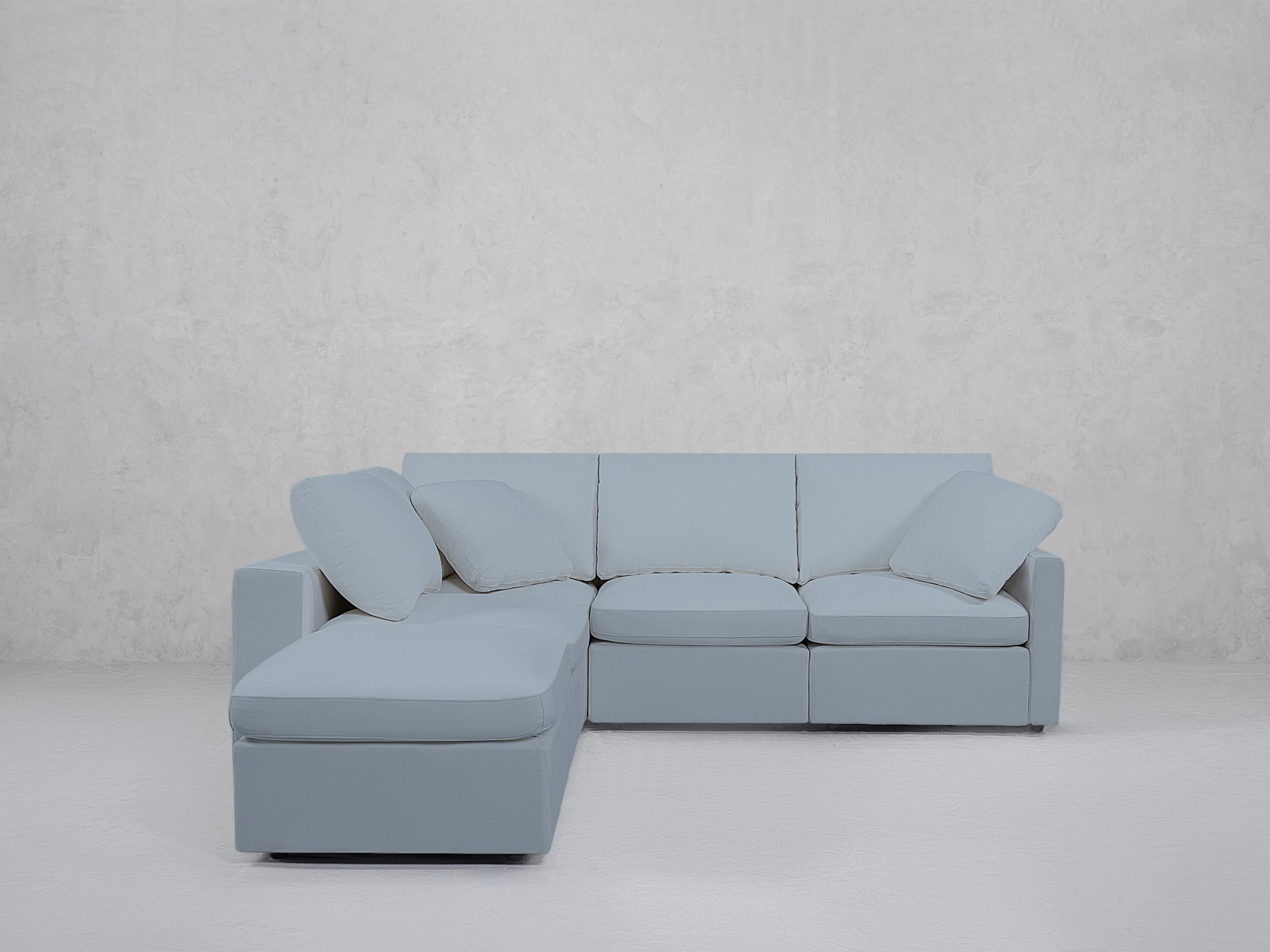 5-Seat Modular Corner Lounger Sectional (Thin Arms)