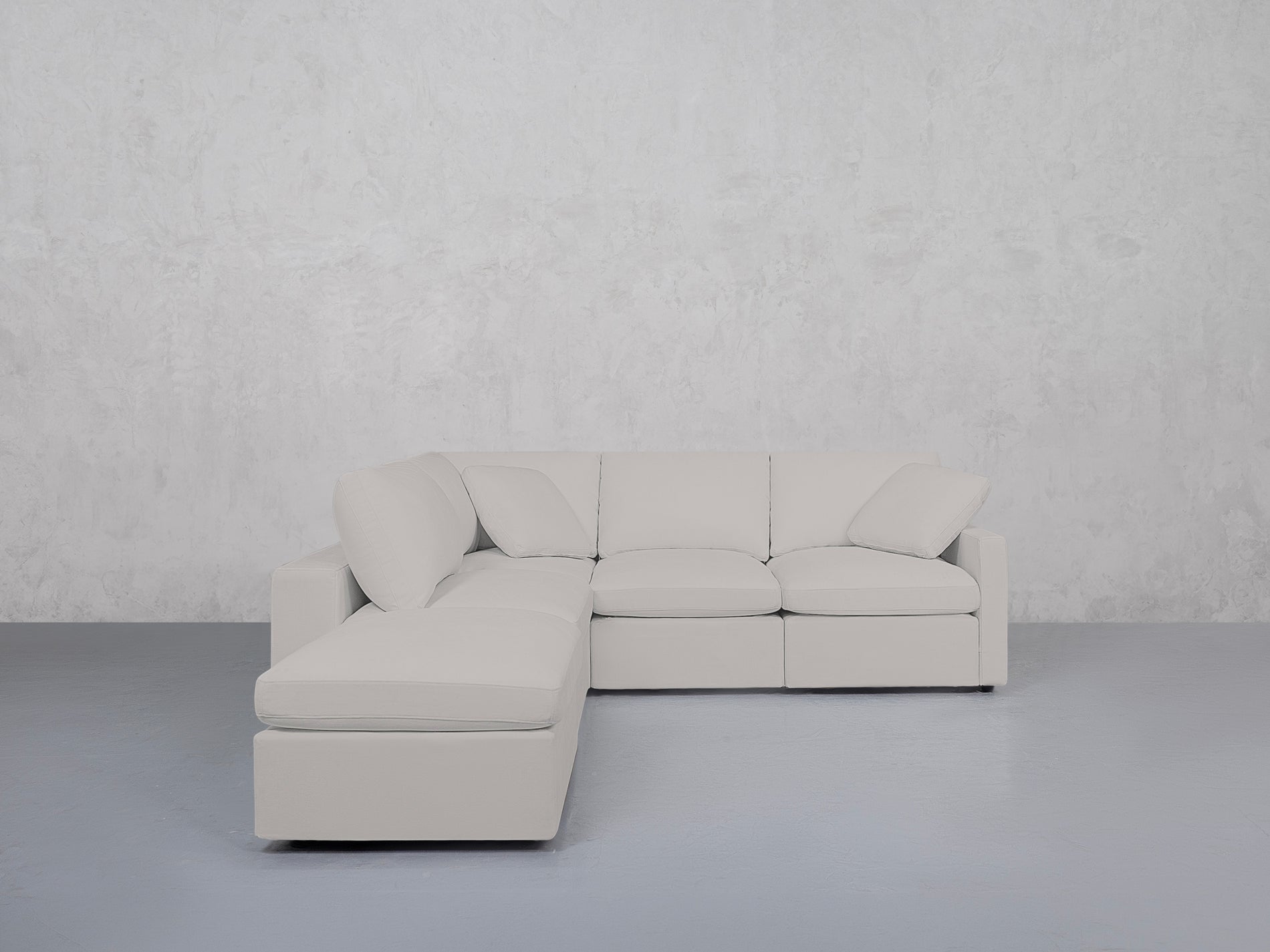 5-Seat Modular Corner Lounger Sectional (Thin Arms)