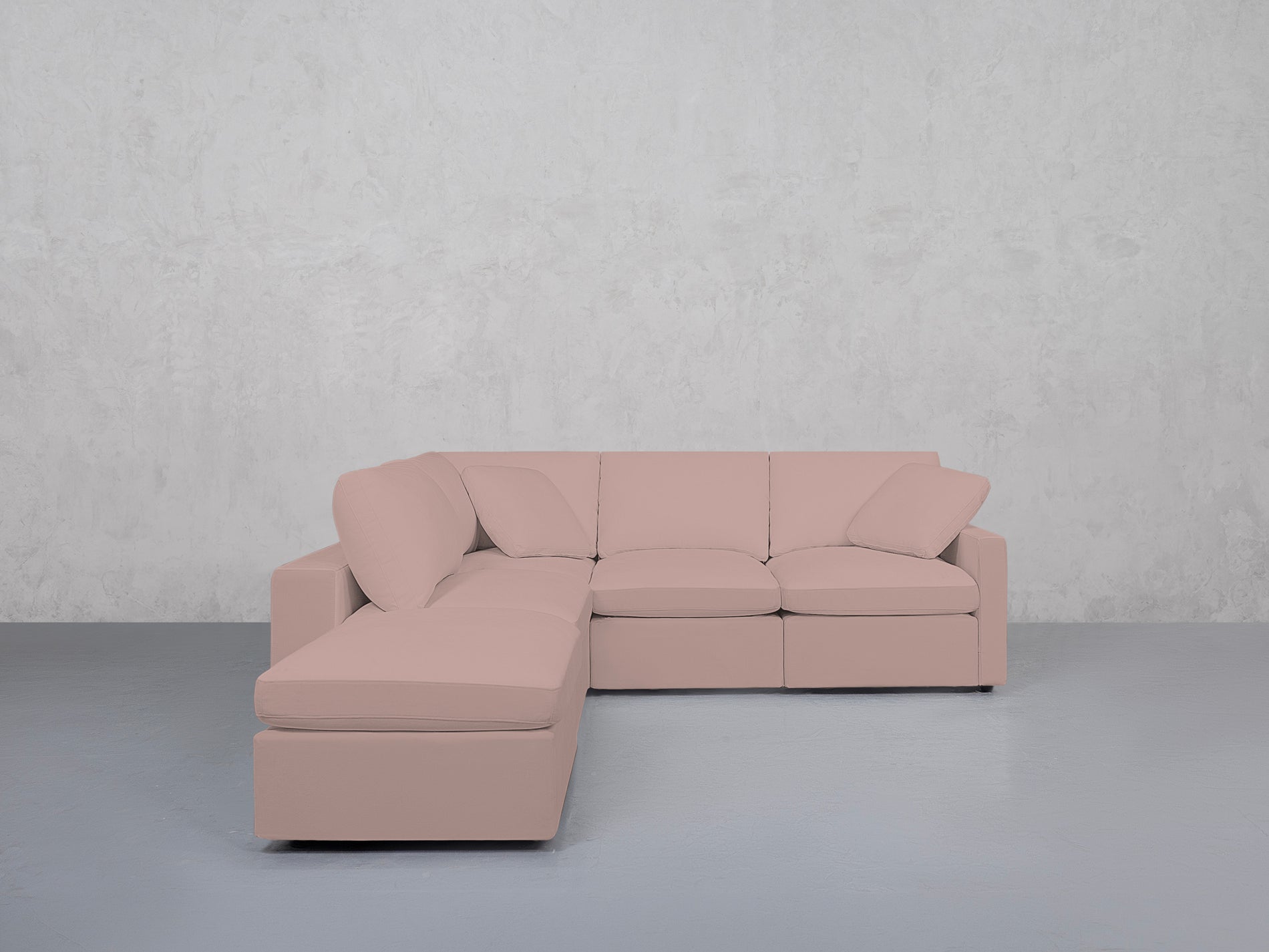 5-Seat Modular Corner Lounger Sectional (Thin Arms)