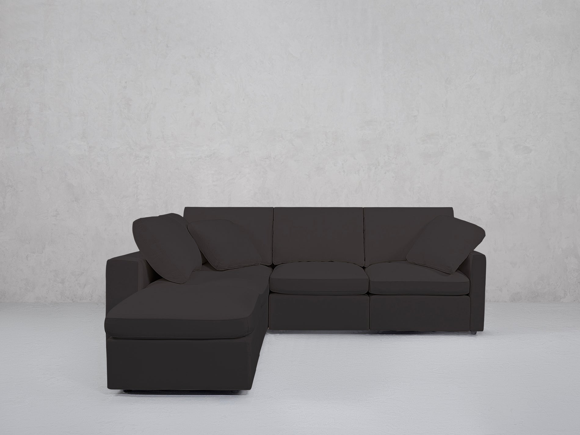 5-Seat Modular Corner Lounger Sectional (Thin Arms)