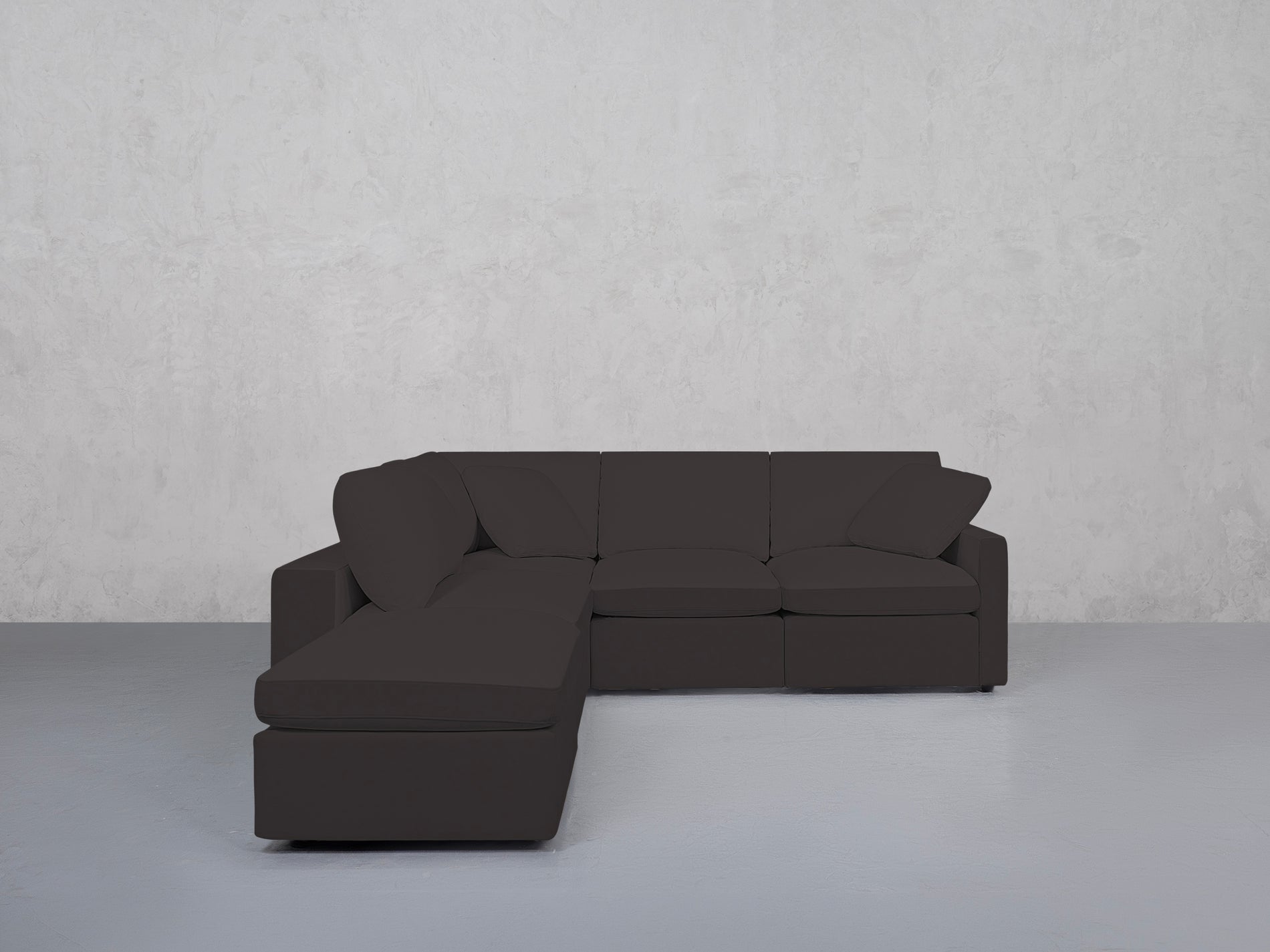 5-Seat Modular Corner Lounger Sectional (Thin Arms)