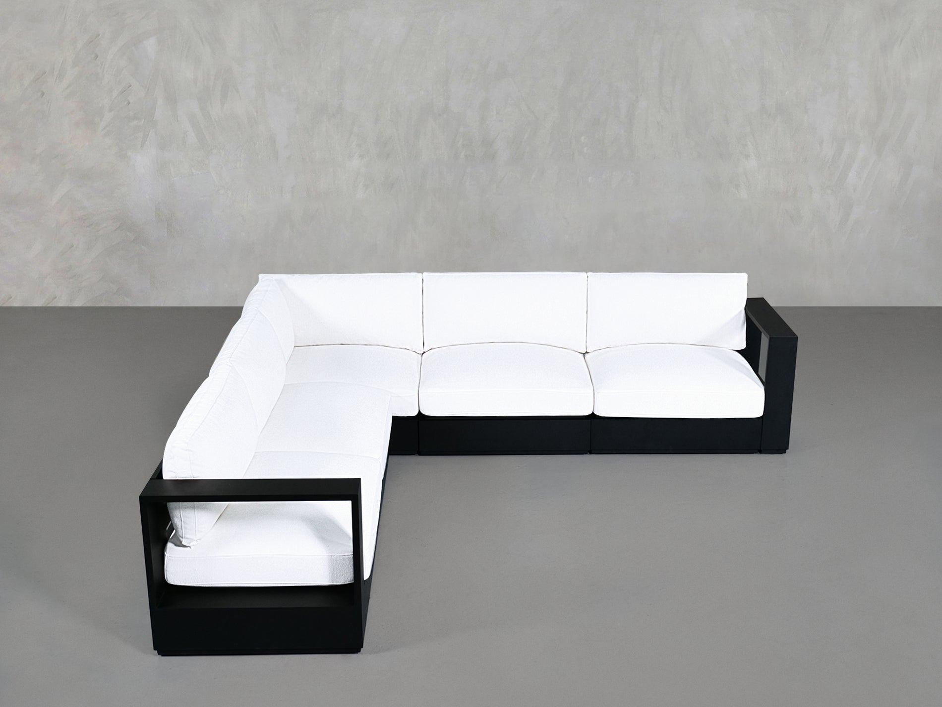 5-Seat Modular Corner Sectional Aluminum Outdoor
