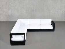 5-Seat Modular Corner Sectional Aluminum Outdoor