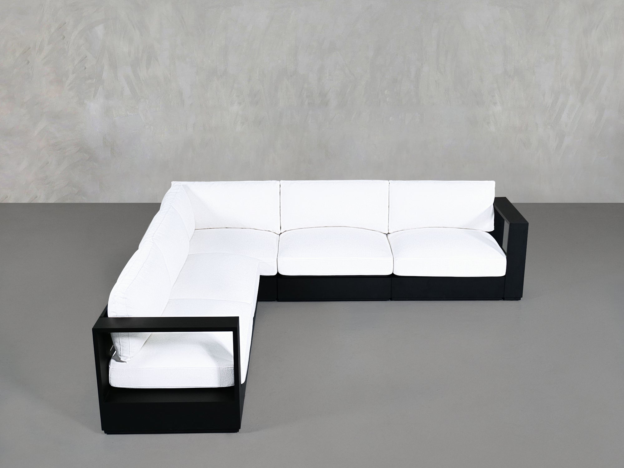 5-Seat Modular Corner Sectional Aluminum Outdoor