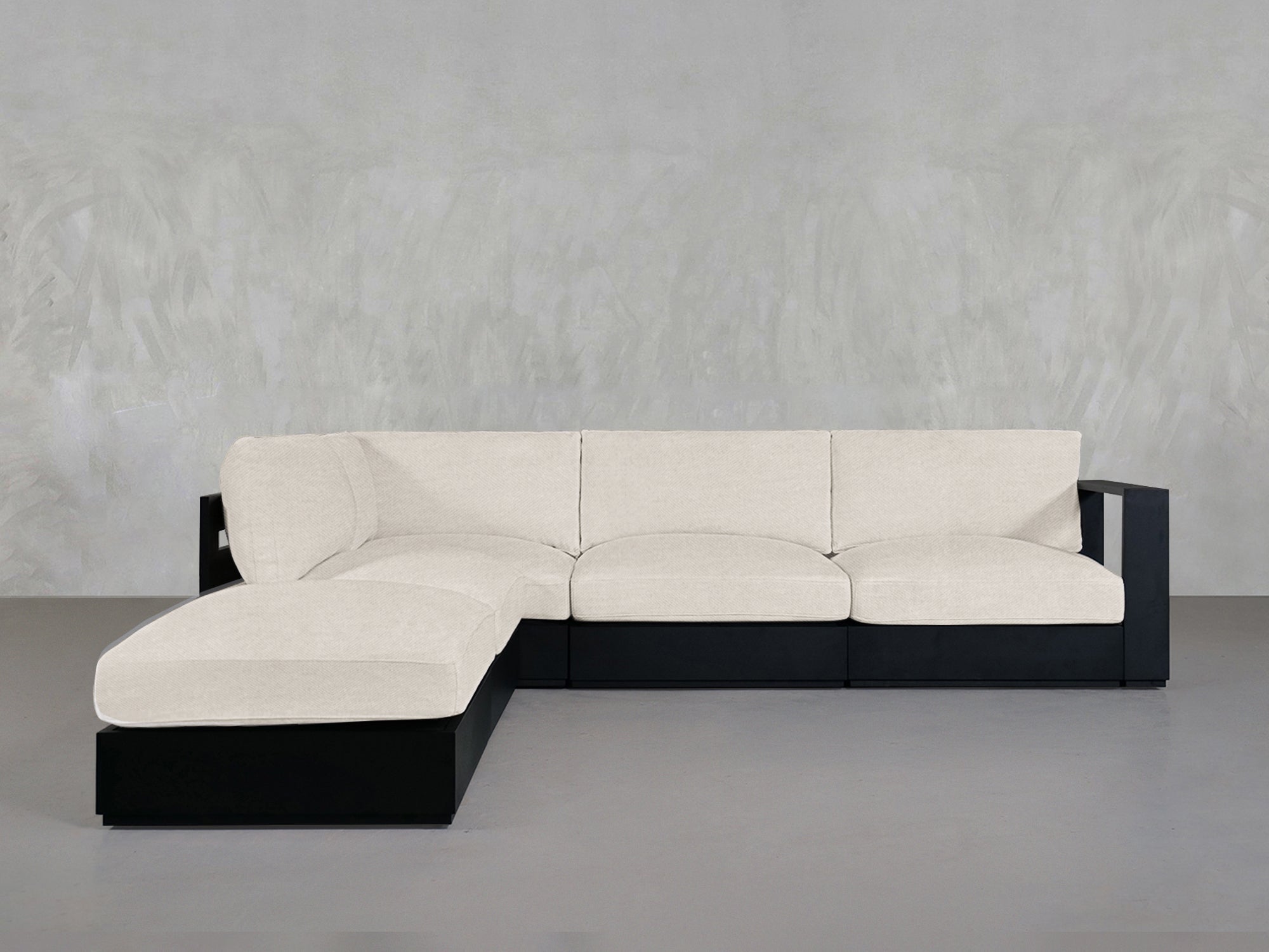 5 - Seat Modular Corner Lounger Sectional Aluminum Outdoor - 7th Avenue