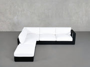 5 - Seat Modular Corner Lounger Sectional Aluminum Outdoor - 7th Avenue