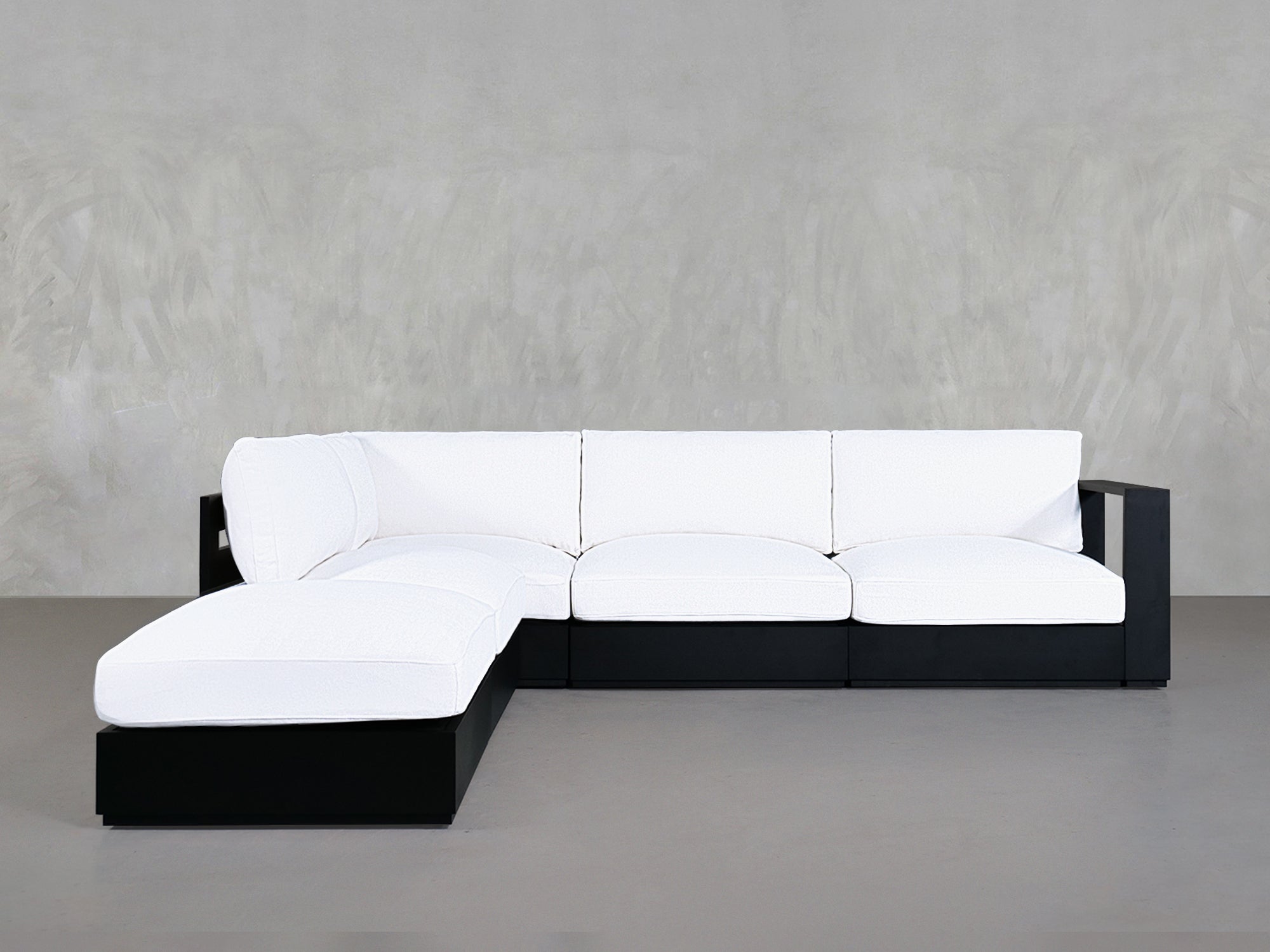 5 - Seat Modular Corner Lounger Sectional Aluminum Outdoor - 7th Avenue