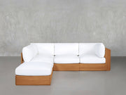 5-Seat Modular Corner Lounger Sectional Teak Outdoor - 7th Avenue