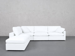 5-Seat Modular Corner Lounger Sectional (Thin Arms)