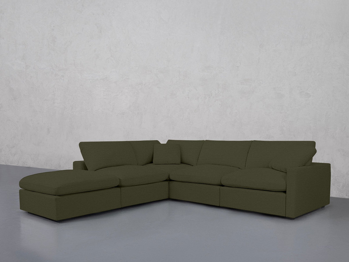 5-Seat Modular Corner Lounger Sectional (Thin Arms) - 7th Avenue