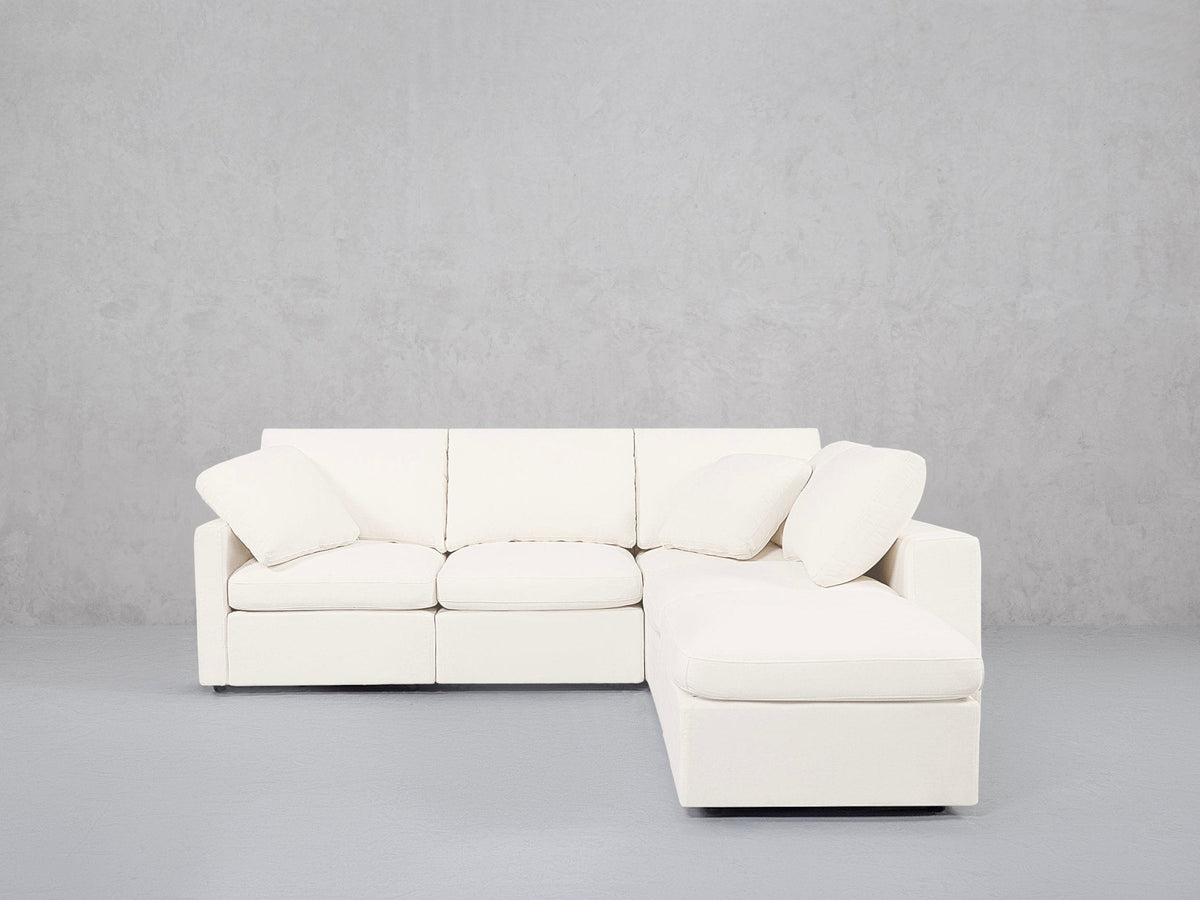5-Seat Modular Corner Right Lounger Sectional (Thin Arms) - 7th Avenue