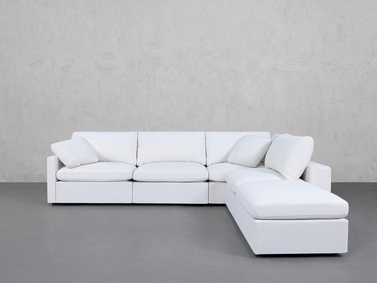 5-Seat Modular Corner Right Lounger Sectional (Thin Arms) - 7th Avenue