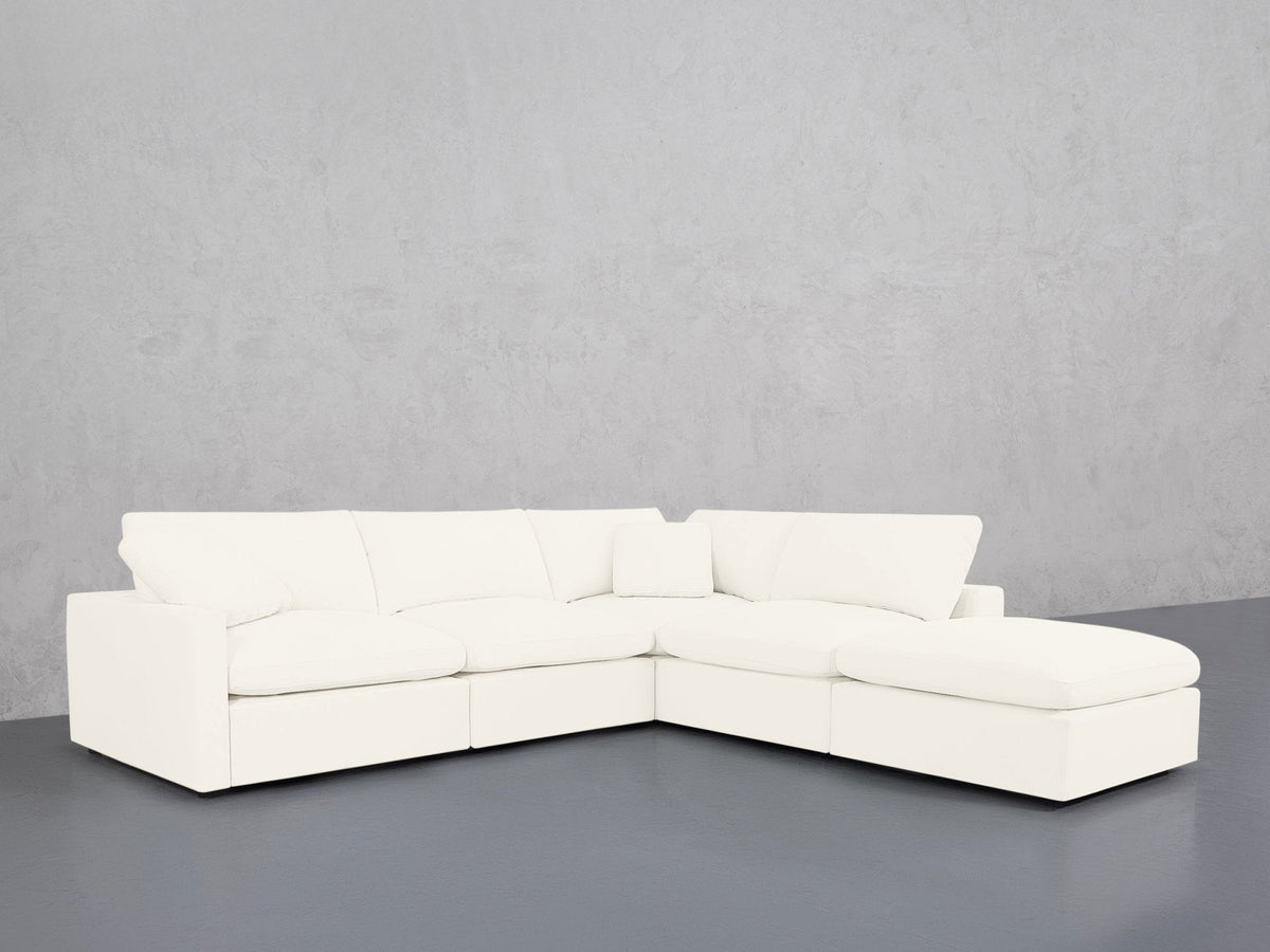 5-Seat Modular Corner Right Lounger Sectional (Thin Arms) - 7th Avenue