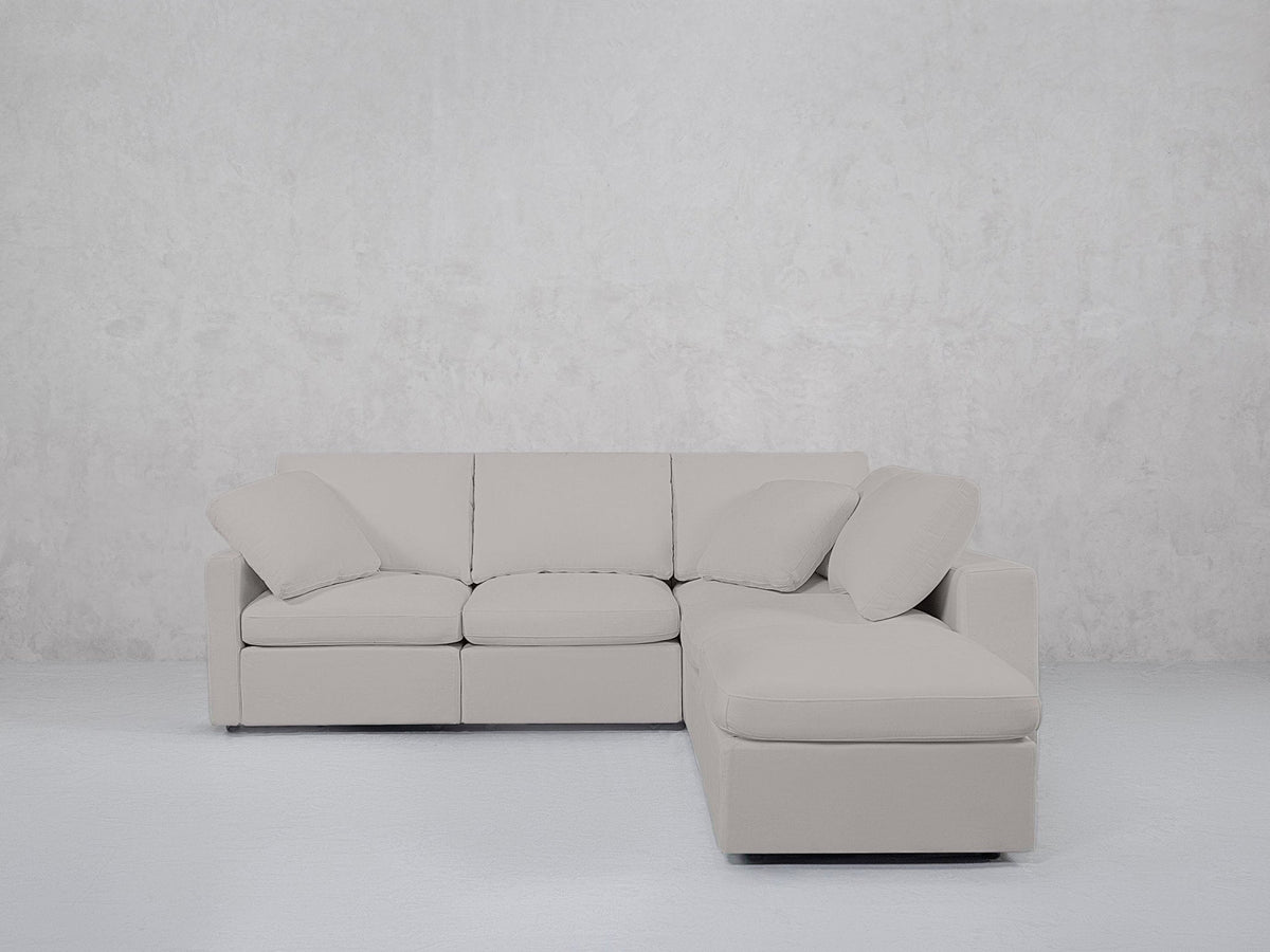 5-Seat Modular Corner Right Lounger Sectional (Thin Arms) - 7th Avenue