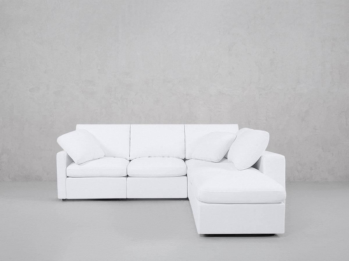5-Seat Modular Corner Right Lounger Sectional (Thin Arms) - 7th Avenue
