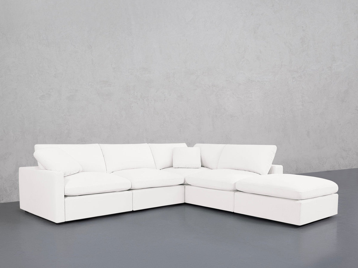 5-Seat Modular Corner Right Lounger Sectional (Thin Arms) - 7th Avenue