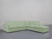 5-Seat Modular Corner Right Lounger Sectional (Thin Arms) - 7th Avenue