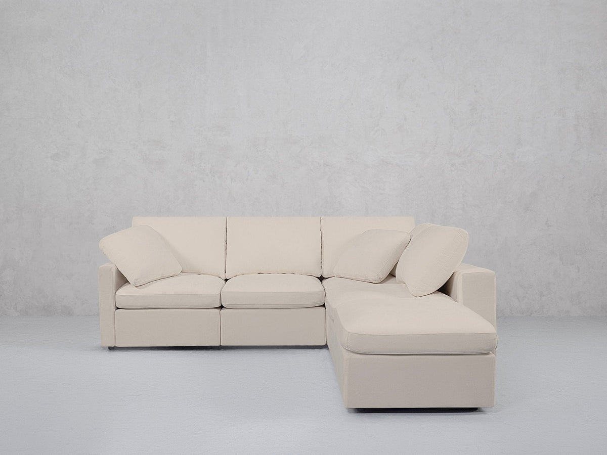5-Seat Modular Corner Right Lounger Sectional (Thin Arms) - 7th Avenue