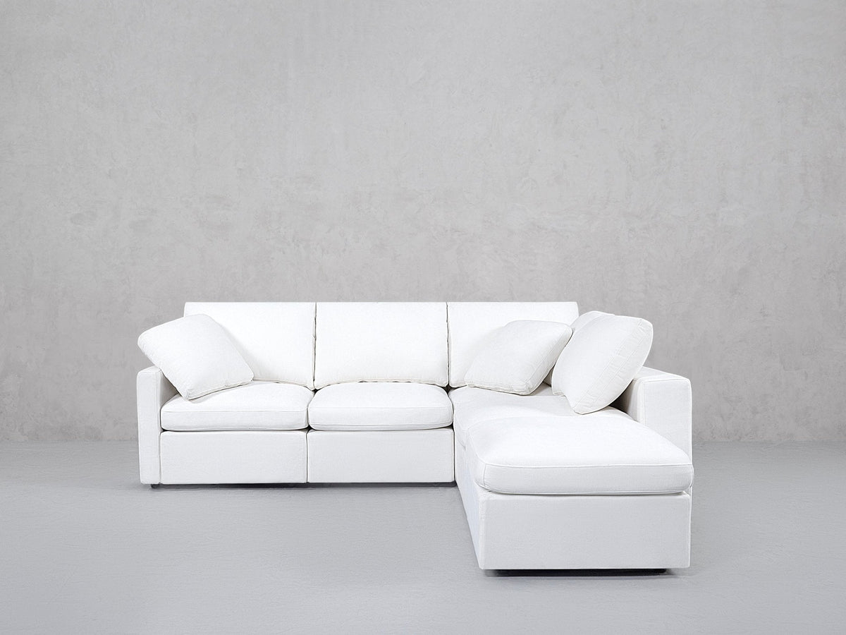 5-Seat Modular Corner Right Lounger Sectional (Thin Arms) - 7th Avenue