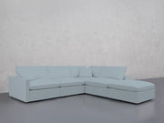 5-Seat Modular Corner Right Lounger Sectional (Thin Arms) - 7th Avenue