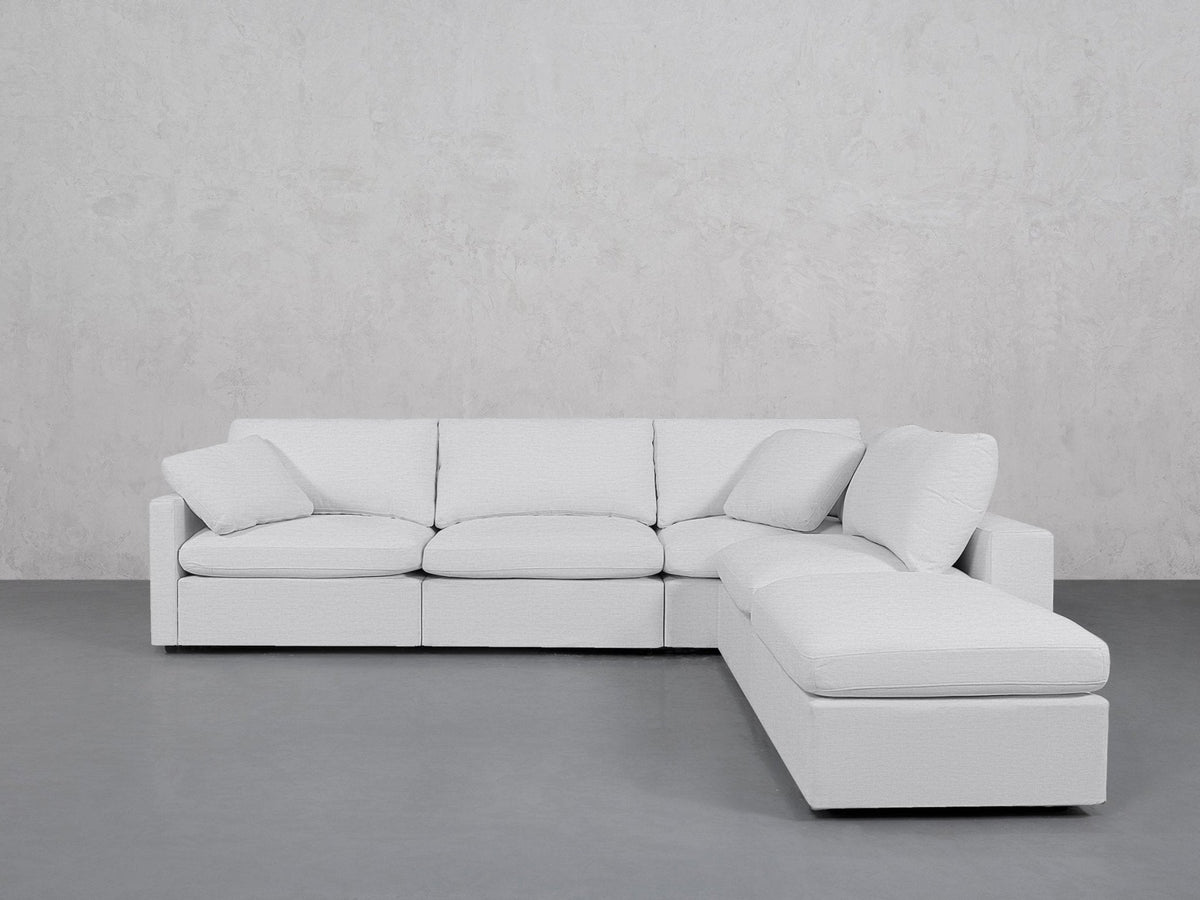 5-Seat Modular Corner Right Lounger Sectional (Thin Arms) - 7th Avenue