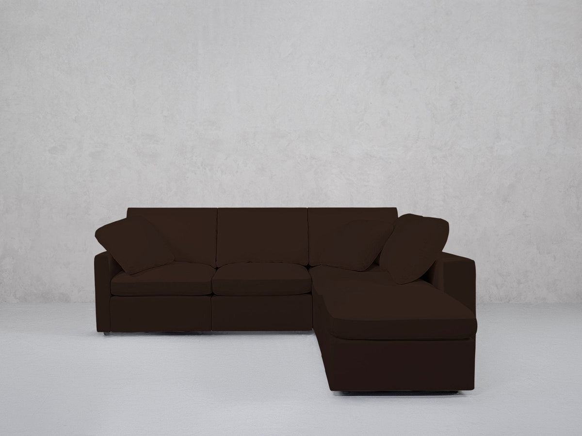 5-Seat Modular Corner Right Lounger Sectional (Thin Arms) - 7th Avenue
