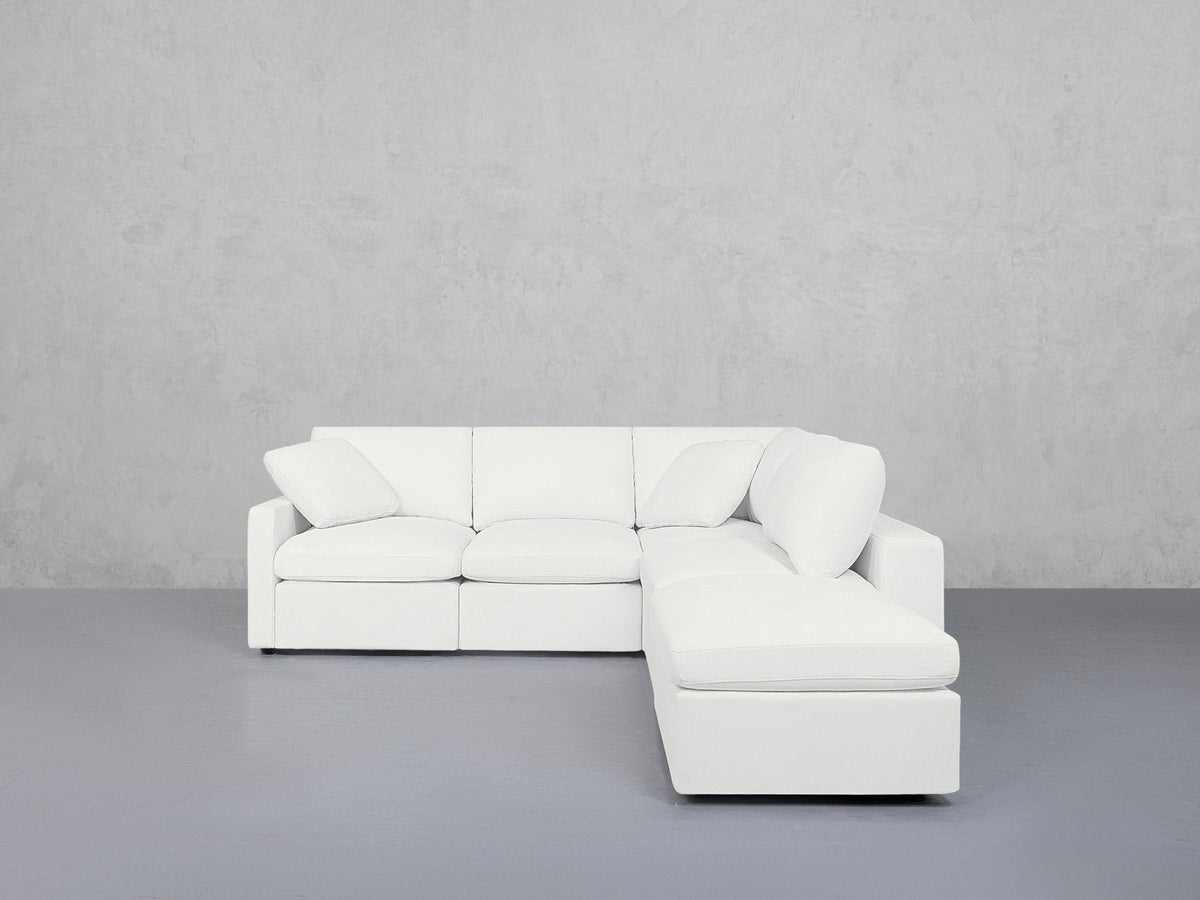 5-Seat Modular Corner Right Lounger Sectional (Thin Arms) - 7th Avenue